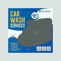 Auto waschen Waschen Beförderung Sozial Medien Post oder Netz Banner Vorlage vektor