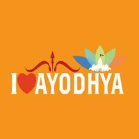 ayodhya Bagge mandir t skjorta vektor design