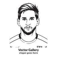 Löwe Messi Kunst Vektor Gesicht Vektor isoliert Porträt Super Star Künstler berühmt Logo