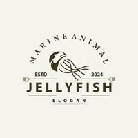 manet logotyp hav djur- design med produkt varumärke inspiration enkel minimalistisk linje vektor mall