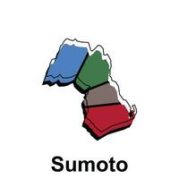sumoto stad av japan Karta vektor illustration, vektor mall med översikt grafisk skiss design