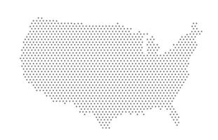 Weiß Farbe Punkt Muster Vektor Illustration von vereinigt Zustände Karte Design Vorlage. Punkt amerikanisch Flagge Vektor Illustration.