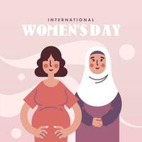 internationell kvinnors dag bakgrund illustration vektor