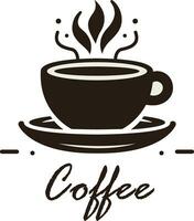 kopp av kaffe logotyp vektor