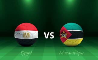 egypten mot moçambique fotboll tavlan utsända mall vektor