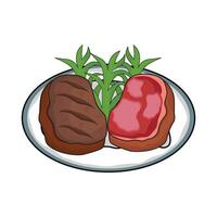 Illustration von gegrillt Rindfleisch Steak vektor