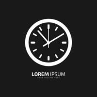 ein Logo von Uhr Symbol abstrakt Uhr Vektor Silhouette auf dunkel Hintergrund