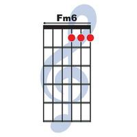 fm6 Gitarre Akkord Symbol vektor