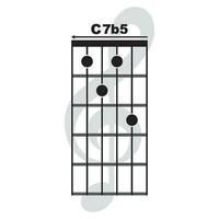 c7b5 Gitarre Akkord Symbol vektor