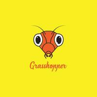 gräshoppa logotyp design vektor