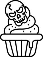 Cupcake-Liniensymbol vektor