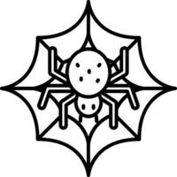 spindelnät linje ikon vektor