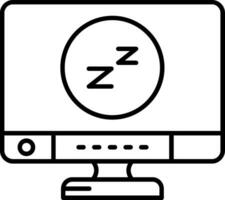 Symbol für die Schlaflinie vektor