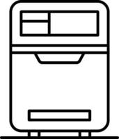kylskåp linje ikon vektor