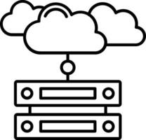 Cloud-Datenleitungssymbol vektor
