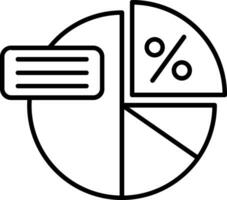 Kreisdiagramm Liniensymbol vektor