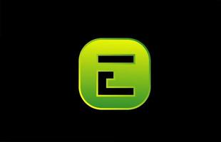 grön svart e alfabetet brev logotyp ikon design för företag och företag vektor