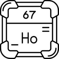 holmium linje ikon vektor