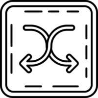 Shuffle-Line-Symbol vektor