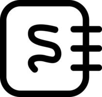 Notizblock Skizzenblock Linie Symbol vektor