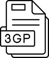 3gp-Liniensymbol vektor