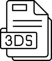 3ds Linie Symbol vektor