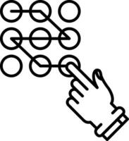 Symbol für die Sperrlinie des Musters vektor