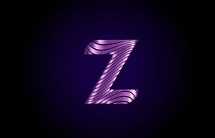 z lila blaues Alphabet Buchstaben Logo Symbol für Unternehmen. einfaches metallisches Liniendesign für Unternehmen und Unternehmen vektor