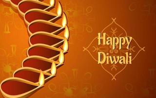 glückliche Diwali-Bannerillustration, kreative glückliche Diwali-Hintergrundillustration. vektor