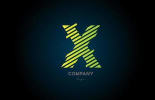 x grönt alfabet bokstäver logotyp ikon design för företag och företag vektor