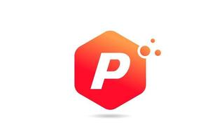 p Alphabet Buchstaben Logo Icon Design mit orangefarbener Raute für Unternehmen und Unternehmen vektor