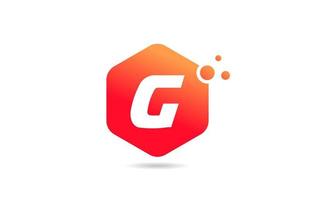 g Alphabet Buchstaben Logo Icon Design mit orangefarbener Raute für Unternehmen und Unternehmen vektor