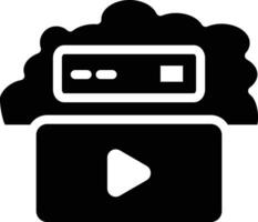 Wolke Video Vektor Symbol