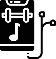 Fitnessstudio Musik- Vektor Symbol