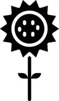 Symbol für Sonnenblumenvektor vektor