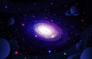 Galaxie Center Lichter Hintergrund vektor