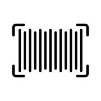 Barcode Symbol oder Logo Illustration Gliederung Stil. Symbole E-Commerce. vektor