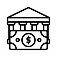 Bank ikon eller logotyp illustration översikt stil. ikoner e-handel. vektor