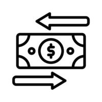 Dollar Währung Symbol oder Logo Illustration Gliederung Stil. Symbole E-Commerce. vektor