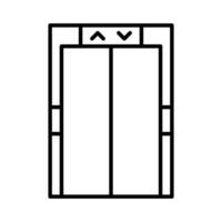 Aufzug Symbol Vektor oder Logo Illustration Gliederung schwarz Farbe Stil