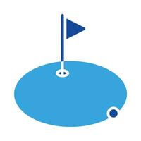 golf ikon vektor eller logotyp illustration glyf Färg stil
