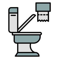 Toilette Symbol Vektor oder Logo Illustration Gliederung schwarz Farbe Stil