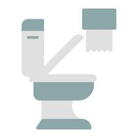 Toilette Symbol Vektor oder Logo Illustration eben Farbe Stil