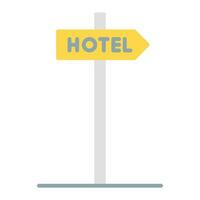 Hotel Symbol Vektor oder Logo Illustration eben Farbe Stil