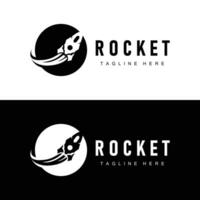 raket logotyp enkel design silhuett varumärke Plats fordon minimalistisk illustration mall vektor
