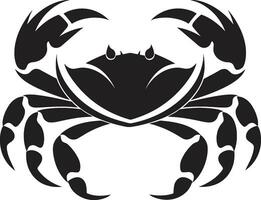 oceanisk majestät vektor krabba emblem tång i fokus krabba vektor