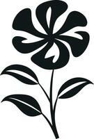 ö botaniska ämnen svart ikon utsökt blommig accent vektor svart design