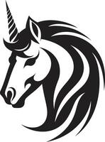 mythisch Verzauberung ikonisch Einhorn Emblem Design verzaubert Vision Nexus vektorisiert Einhorn Symbol vektor