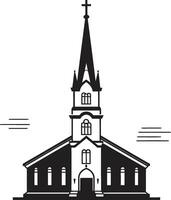 vördnadsfull dagdröm ikoniska kyrka design himmelsk kolonner kyrka logotyp bild vektor