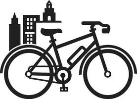 storstads rida cykel vektor symbol stadens centrum cyklist cykel ikon design